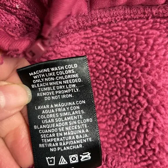 SwissTech Womens Shirt Top Full Zip Fleece Lined Sz. S 4-6 Dark Pink - Picture 13 of 14